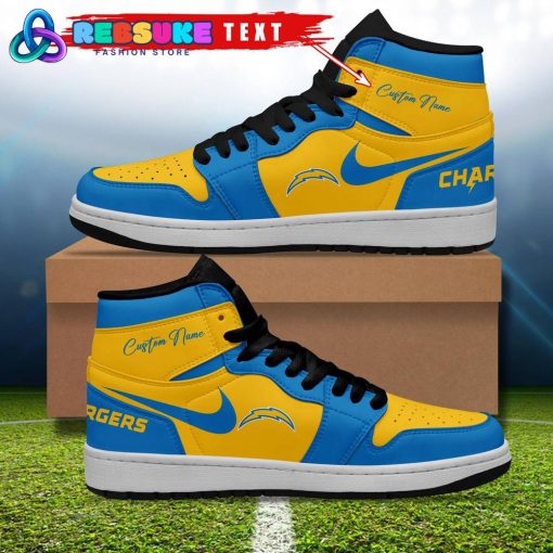 NFL Los Angeles Chargers Customized Nike Air Jordan 1