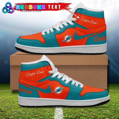 NFL Miami Dolphins Customized Nike Air Jordan 1