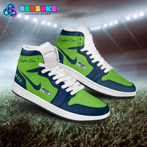 NFL Seattle Seahawks Customized Nike Air Jordan 1