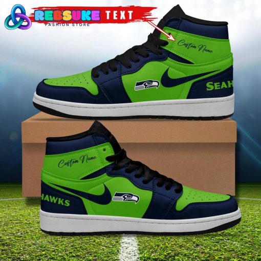 NFL Seattle Seahawks Customized Nike Air Jordan 1