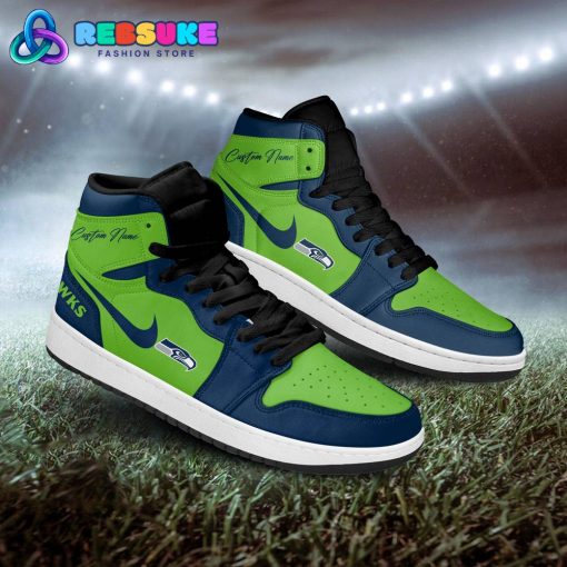 NFL Seattle Seahawks Customized Nike Air Jordan 1