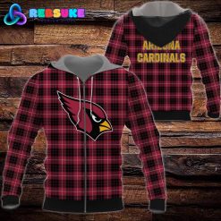 Arizona Cardinals NFL Plaid Hoodie Zip Hoodie Sweatshirt