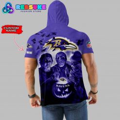 Baltimore Ravens Custom Name Halloween Hoodie Short Sleeve