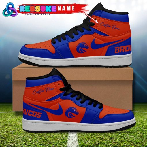 Boise State Broncos NCAA Customized Air Jordan 1