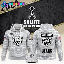 Chicago Bears Arctic Camo 2024 Combo Hoodie Pants Cap