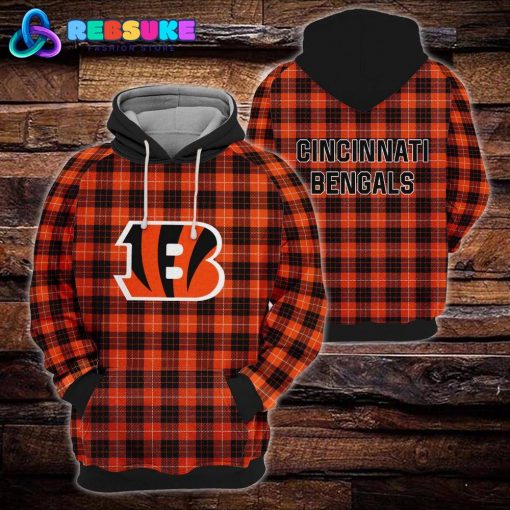 Cincinnati Bengals NFL Plaid Hoodie, Zip Hoodie, Sweatshirt