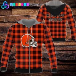 Cleveland Browns NFL Plaid Hoodie, Zip Hoodie, Sweatshirt