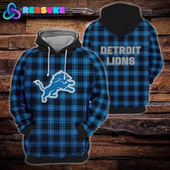 Detroit Lions NFL Plaid Hoodie Zip Hoodie Sweatshirt