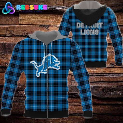 Detroit Lions NFL Plaid Hoodie, Zip Hoodie, Sweatshirt