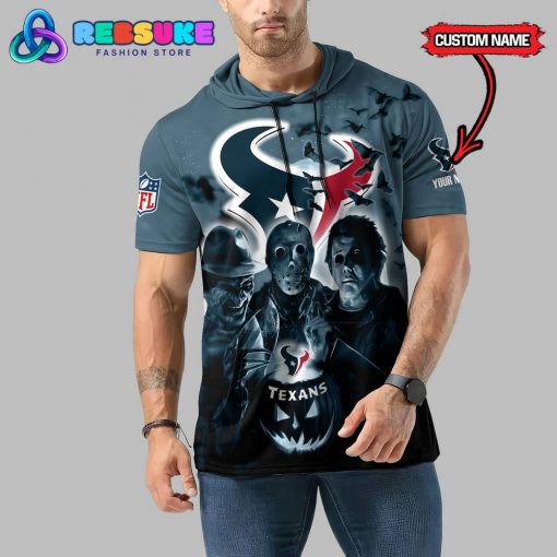 Houston Texans Custom Name Halloween Hoodie Short Sleeve