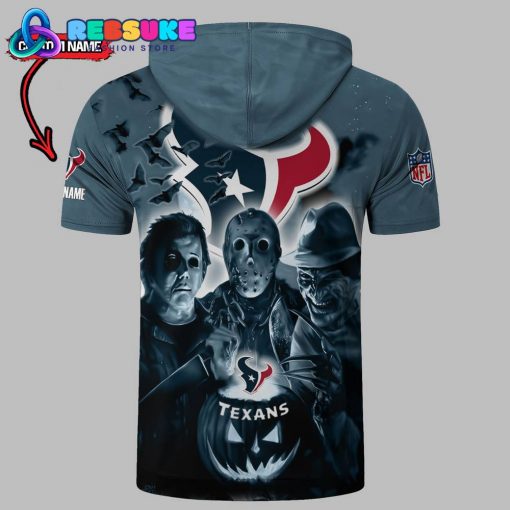 Houston Texans Custom Name Halloween Hoodie Short Sleeve