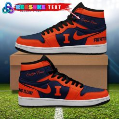 Illinois Fighting Illini NCAA Customized Air Jordan 1