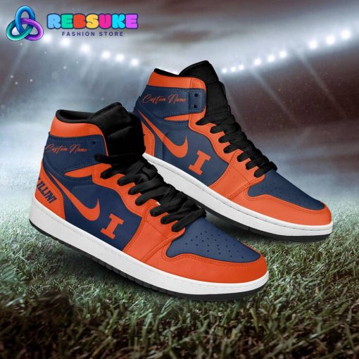 Illinois Fighting Illini NCAA Customized Air Jordan 1