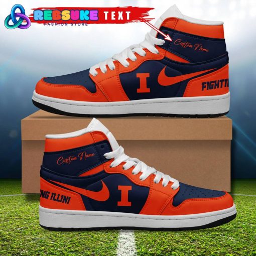 Illinois Fighting Illini NCAA Customized Air Jordan 1