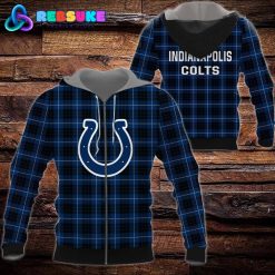 Indianapolis Colts NFL Plaid Hoodie Zip Hoodie Sweatshirt