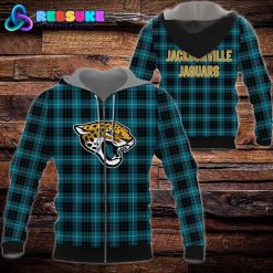 Jacksonville Jaguars NFL Plaid Hoodie Zip Hoodie Sweatshirt