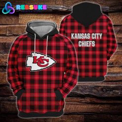 Kansas City Chiefs NFL Plaid Hoodie Zip Hoodie Sweatshirt