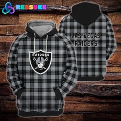 Las Vegas Raiders NFL Plaid Hoodie Zip Hoodie Sweatshirt