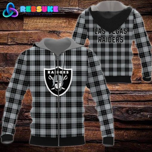 Las Vegas Raiders NFL Plaid Hoodie, Zip Hoodie, Sweatshirt