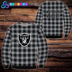 Las Vegas Raiders NFL Plaid Hoodie Zip Hoodie Sweatshirt