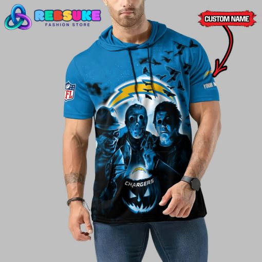 Los Angeles Chargers Custom Name Halloween Hoodie Short Sleeve