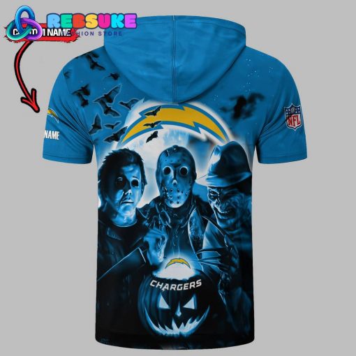 Los Angeles Chargers Custom Name Halloween Hoodie Short Sleeve