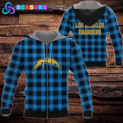 Los Angeles Chargers NFL Plaid Hoodie Zip Hoodie Sweatshirt