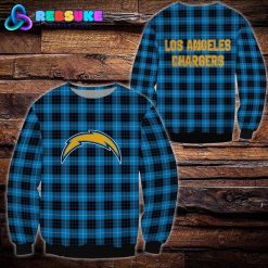 Los Angeles Chargers NFL Plaid Hoodie Zip Hoodie Sweatshirt