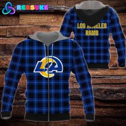 Los Angeles Rams NFL Plaid Hoodie Zip Hoodie Sweatshirt