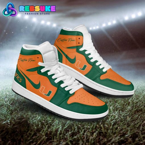 Miami Hurricanes NCAA Customized Air Jordan 1