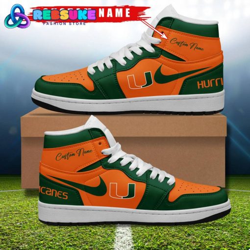 Miami Hurricanes NCAA Customized Air Jordan 1