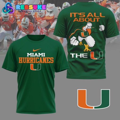 Miami Hurricanes NCAA Football 2024 Green Shirt