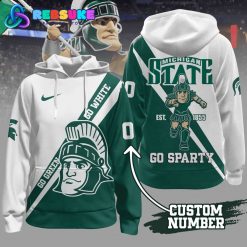 Michigan State Spartans Football Custom Number Hoodie