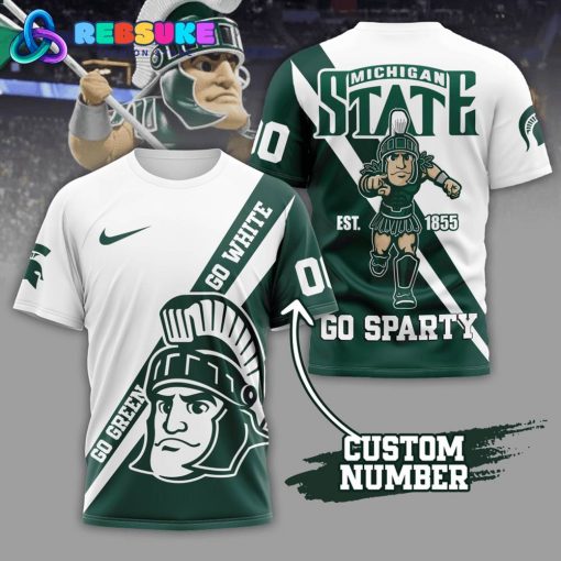 Michigan State Spartans Football Custom Number Shirt