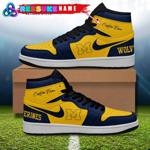 Michigan Wolverines NCAA Customized Air Jordan 1