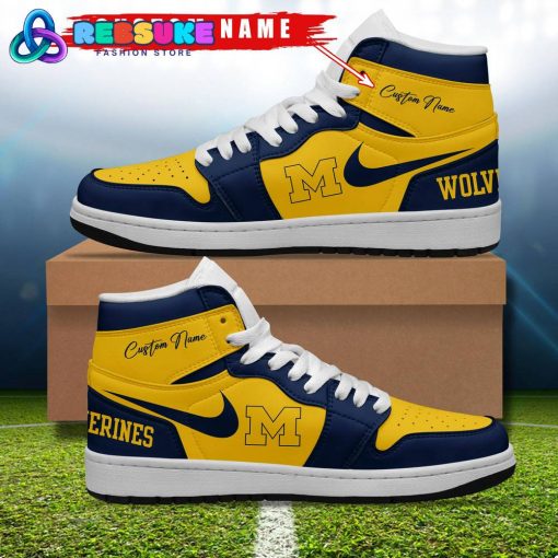 Michigan Wolverines NCAA Customized Air Jordan 1