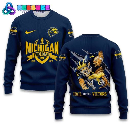 Michigan Wolverines NCAA Football 2024 Hoodie – Blue