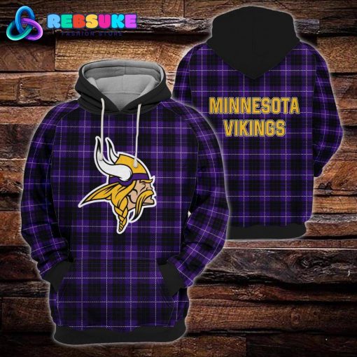 Minnesota Vikings NFL Plaid Hoodie, Zip Hoodie, Sweatshirt