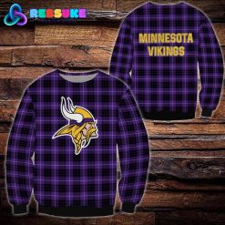 Minnesota Vikings NFL Plaid Hoodie Zip Hoodie Sweatshirt