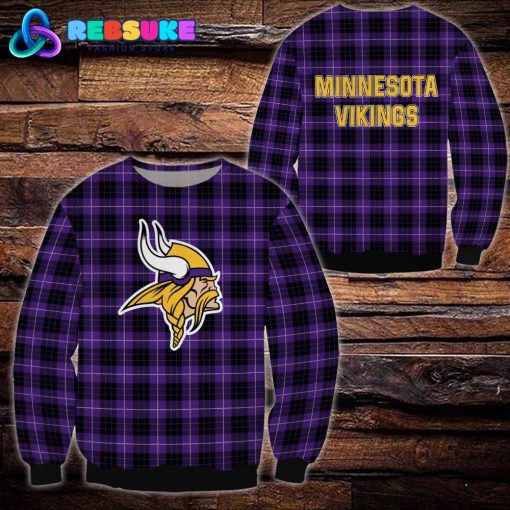 Minnesota Vikings NFL Plaid Hoodie, Zip Hoodie, Sweatshirt