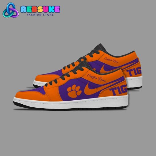 NCAA Clemson Tigers Customized Low Jordan 1