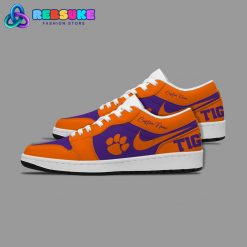 NCAA Clemson Tigers Customized Low Jordan 1