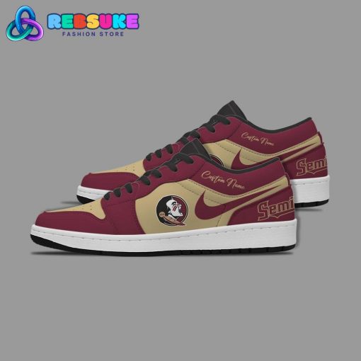 NCAA Florida State Seminoles Customized Low Jordan 1