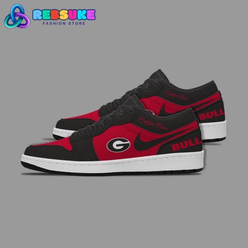 NCAA Georgia Bulldogs Customized Low Jordan 1