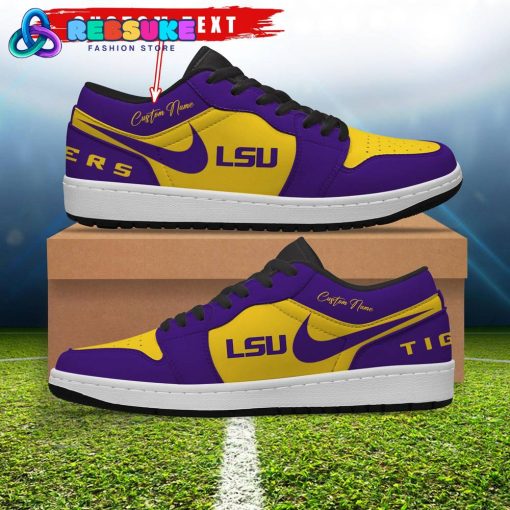 NCAA LSU Tigers Customized Low Jordan 1