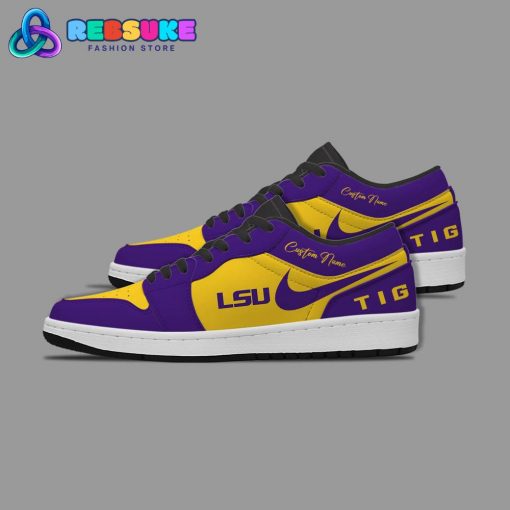 NCAA LSU Tigers Customized Low Jordan 1