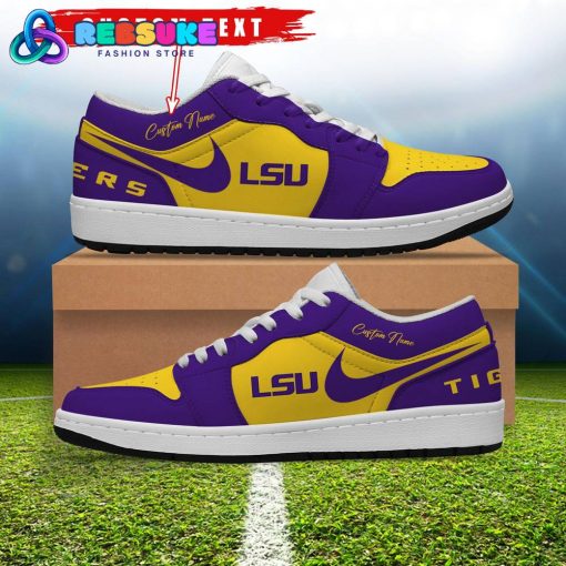 NCAA LSU Tigers Customized Low Jordan 1