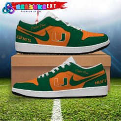 NCAA Miami Hurricanes Customized Low Jordan 1