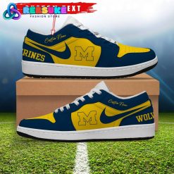 NCAA Michigan Wolverines Customized Low Jordan 1