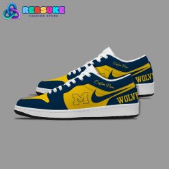 NCAA Michigan Wolverines Customized Low Jordan 1